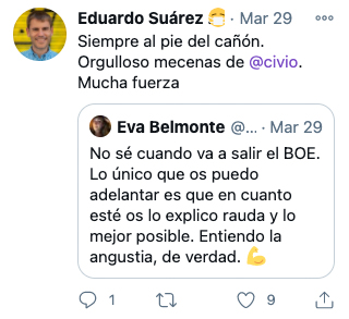 Tweet sobre Civio de Eduardo Suarez