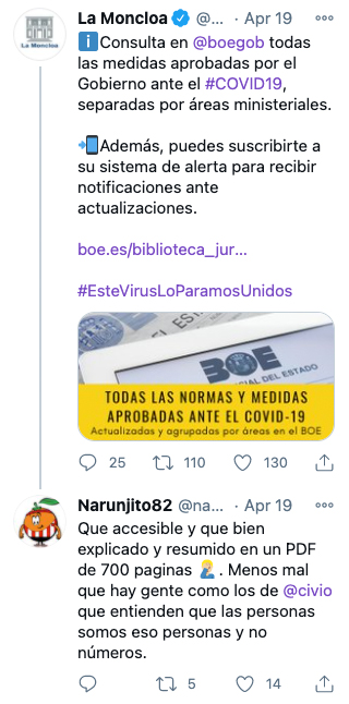 Tweet sobre Civio de Narunjito82
