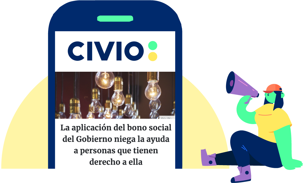 Image of Civio's newsleter arriving to your email