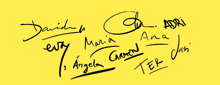 Firmas de todo el equipo Civio