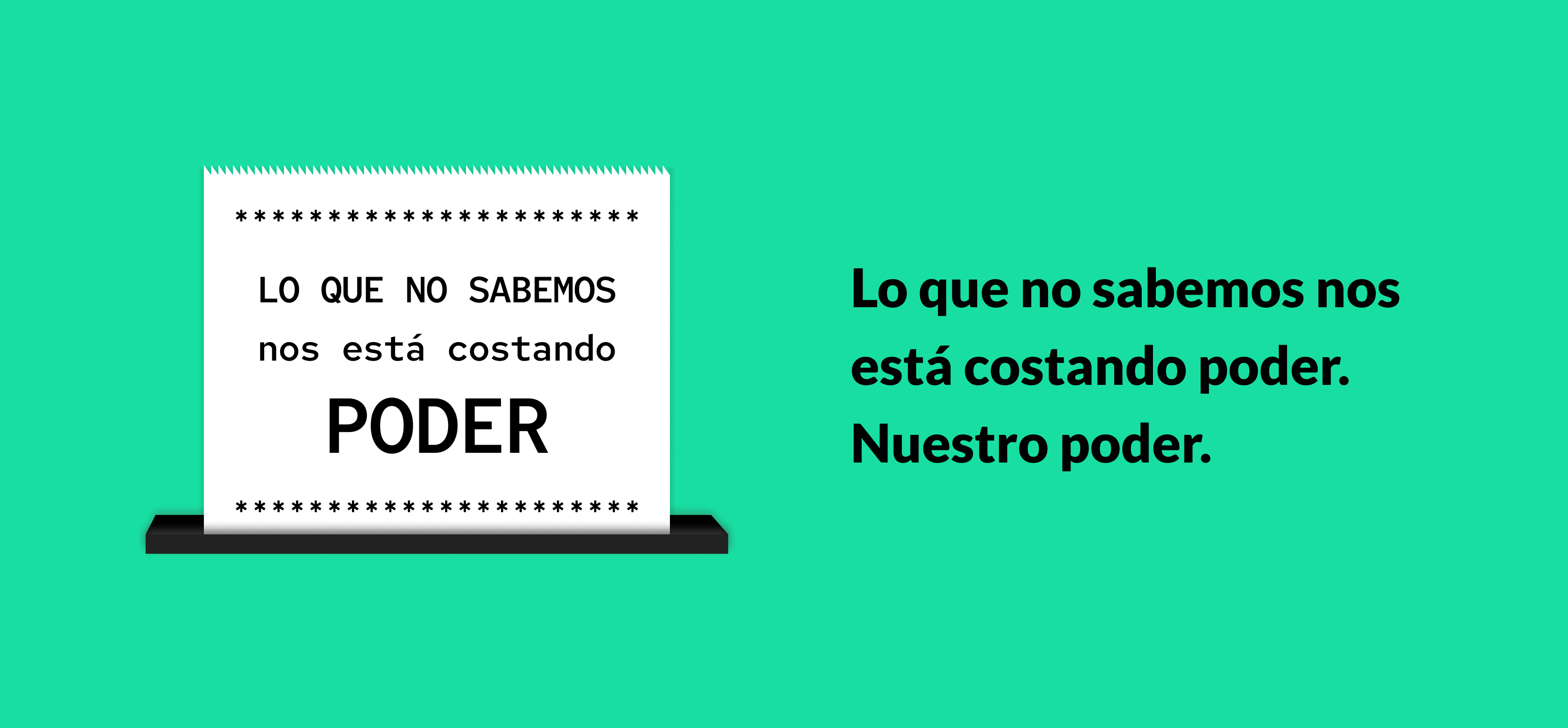 Lo que no sabemos nos está costando demasiado